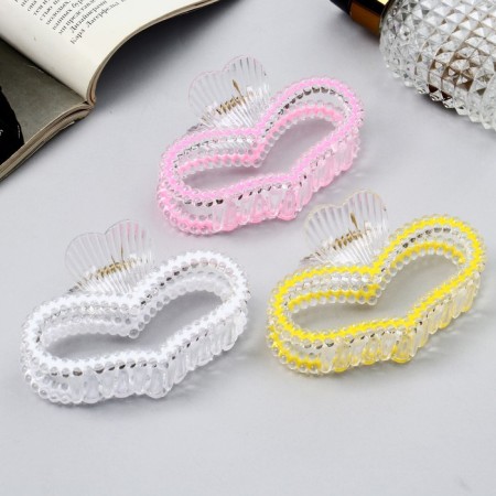 Hair crab "Helen Color" heart, 9 cm, mix-2