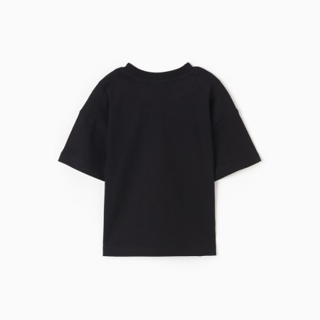 T -shirt for a boy, black color, height 122 cm-3