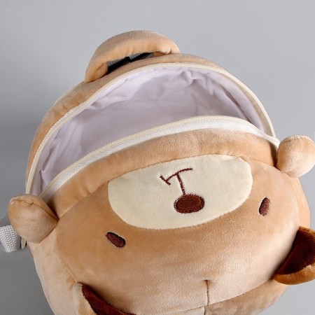 Baby plush backpack for the girl "Bear", 22 x 7 x 22 cm-7