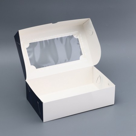 Gift folding box with a window, "real man", 25 x 15 x 7 cm-2