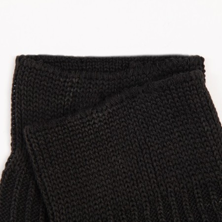 Men's socks with a terry followed, the color is black, size 27-1