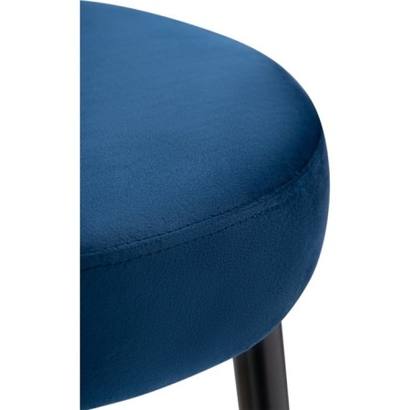 Baric chair Plato 2 metal/velor, black/blue 43x43x65 cm-2