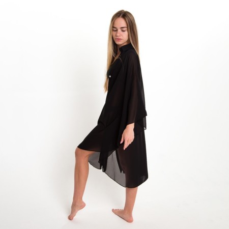 Tunic beach female, black color, size 48-5