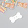 Buttons wood for creativity 2 punctures "painted bones" set of 15 pcs 2.8x1.5 cm