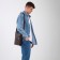Men's bag over the shoulder, Textura, artificial leather, brown color