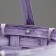 Wicker basket, d17 x 12 x 22 cm, purple, bamboo