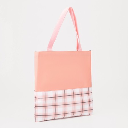 Set of a backpack with a zipper, chover, bag, cosmetic bag, peach color-7