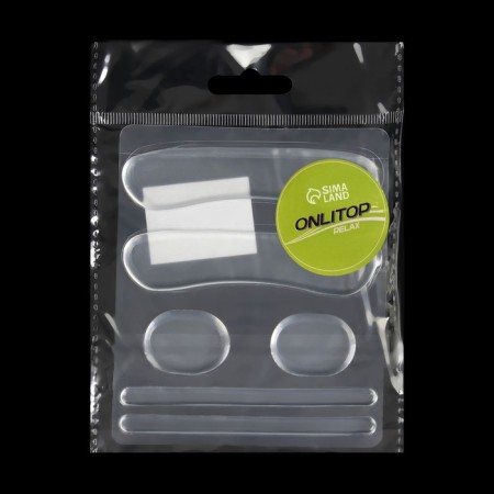 A set of pillows, five -core and shoe straps, on a glue base, silicone, 6 pcs, the color is transparent-8