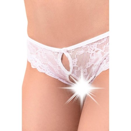 Lace panties with Erolata access, white color, size 42-44-5