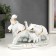 Souvenir Ceramics "Family Elephants" White with gold 21.5 cm