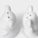 Set for spices of the share "Stylish Bear", 2 items: Solonka 30 ml, pipe 30 ml, white color