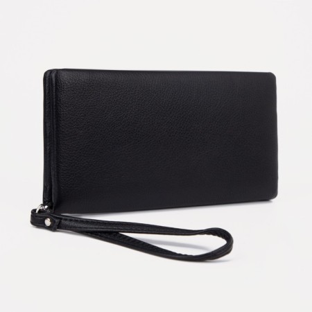 Women's wallet on magnets, black color