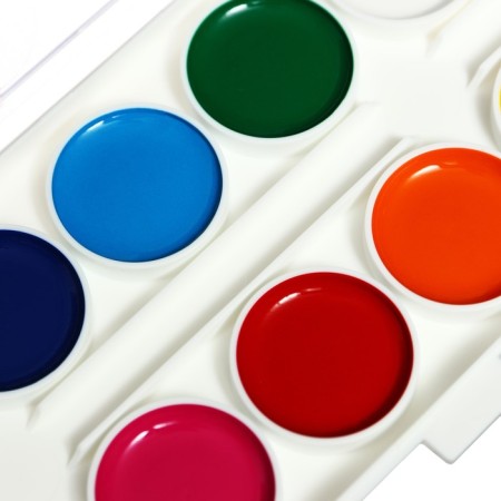 Watercolor 10 colors "Gamma" "Cartoons", in a plastic box, without a brush-6