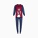 Women's costume (pants/jumper), indigo color/burgundy, size 48