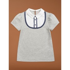T-shirt for girls, height 158 ​​cm, light gray color