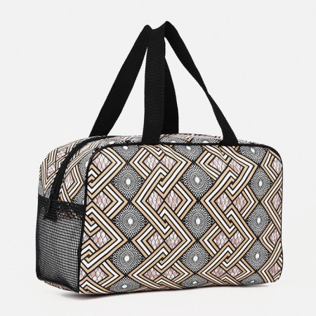 Lightning cosmetic bag, brown color