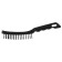 Metallic manual scrap brush, plastic handle, 4-row