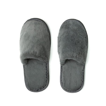 Slippers female closed nose, size 39-41, color graphite-3