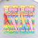 Scissors embossed plastic set 2 pcs 12.5 cm mix