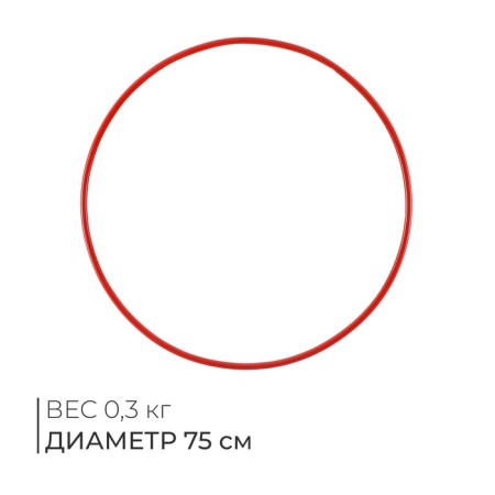 The hoop is gymnastic, aluminum, d = 75 cm, the color of mix