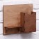The keywood is wall -mounted with the pocket shelf.