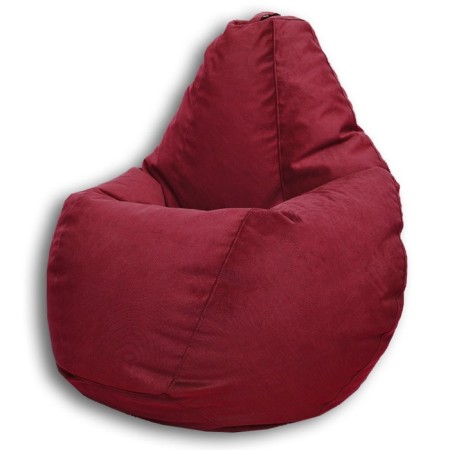 The hand-bag “pear” is positive karate, size XL, diameter 95 cm, height 125 cm, velor, red color-1