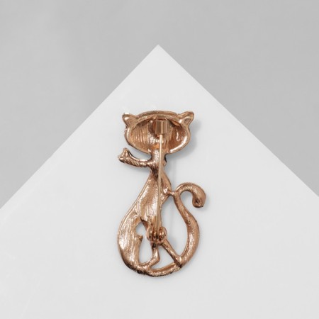 Brooch "Cat" Moore-Mur, black color in gold-2
