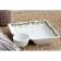 Ceramic dish with sauce "olives", 18.6 x 17.5 x 4 cm, white color
