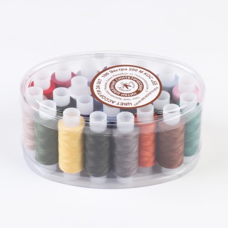 Set of threads 40/2, 200 m, 24 pcs, colorful color-1