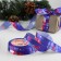 Satin tape "Winter Forest", 25 mm, 23 ± 1 m, blue color