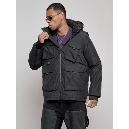Luy jacket transformer male winter, size 48, black color-1