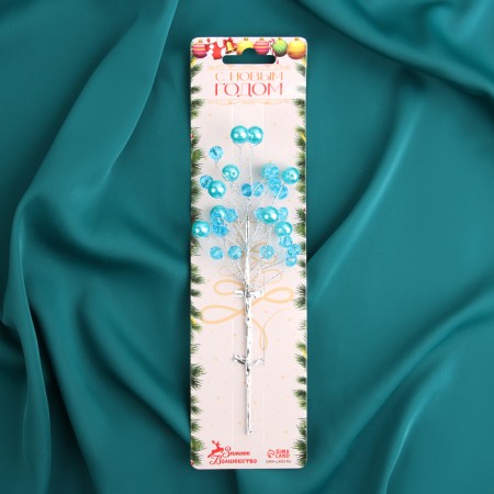Decor "Crystal Tale" 17 cm, blue pearl-3