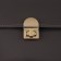 Bag's fastener, 2.3 × 3.5 cm, gold color