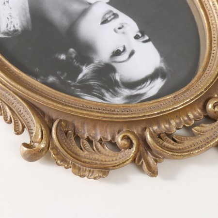 Polystone photo frame 13x18 cm "twisted petals" gold 20.5x30.5 cm-2
