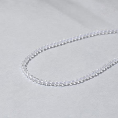 Beads on threads ball No. 2 faceted "spinel", white color, 38 cm-1