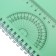 Notebook A5-80 sheets in a cage, on a crest, a plastic cover, a removable ruler made of transparent plastic, mint,