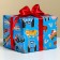Glossy packaging paper, blue tractor, 70x100 cm
