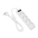 Luazon Lighting network filter, 4 sockets, 1.8 m, 2200 W, 3 x 0.75 mm2, 10 A, 220 V, white