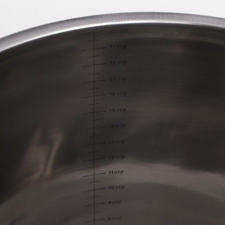 A bucket with a lid, 19 liters, a measured scale, stainless steel-4