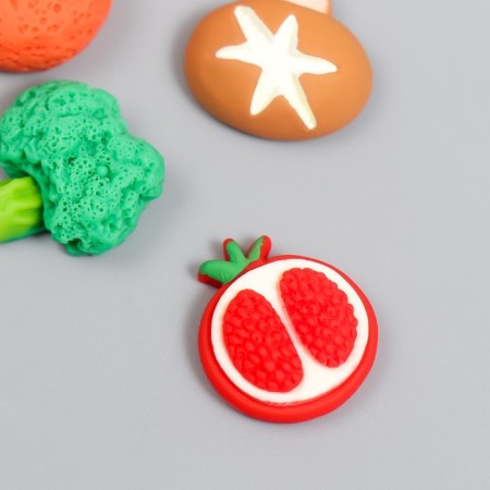 Decor for creativity plastic "Useful vegetables and fruits" set of 11 pcs 1.8x1.5 cm-1