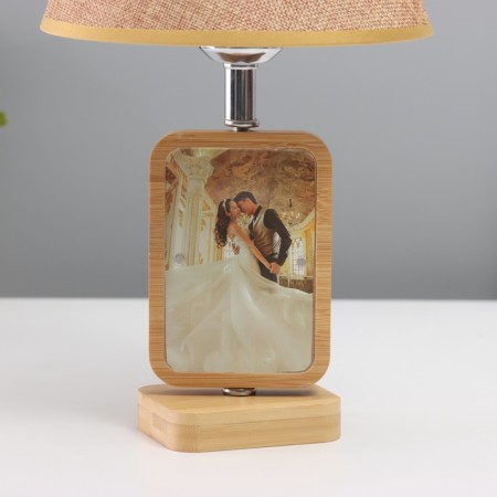 Table lamp with a photo frame 7.5x11.5cm (acrylic on magnets) 20x20x35cm-3