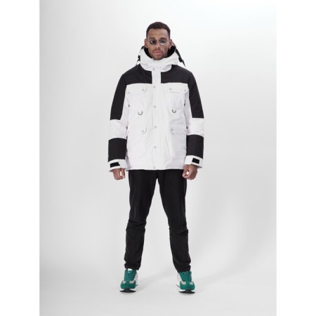 Ski jacket men's, size 52, white color-2