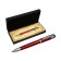Gift Ballpoint Hungry "Venzura" Calligrata, in the leatherette case, rotary, brown body with silver