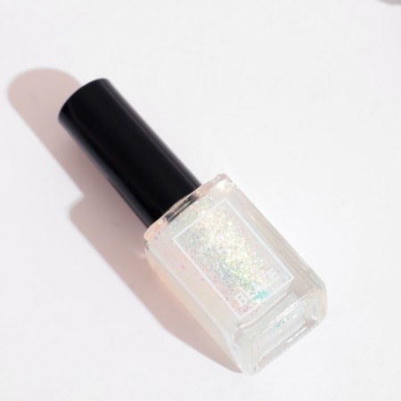 Nail polish jeanmishel, tone 409, sparkles silver light green, small, 12 ml-2