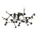 Ceiling chandelier Mantra Adn, Led, 4580lm, 3000k, 310 mm, black color black