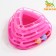 The gaming complex for cats is three -level with balls, pink