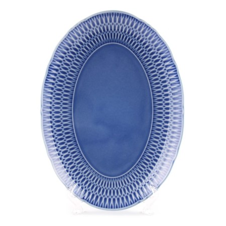 Oval Cmielow dish Sofia "Blue Glaze", length 34 cm