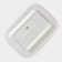 Porcelain rectangular magistro rodos, 35.7 × 25.6 × 3.1 cm, white color