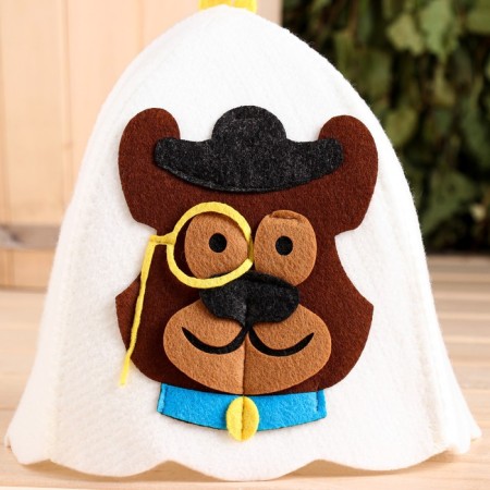 Bath cap with applique "sir dog"-1