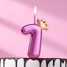 Candle for the Crown cake, number 